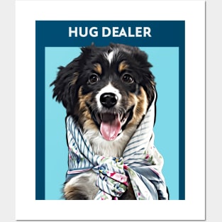 Hug Dealer (puppy in scarf) Posters and Art